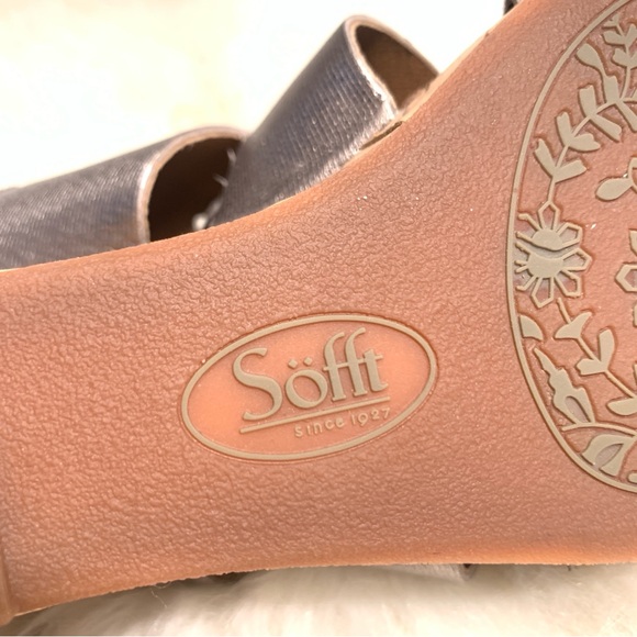 Sofft Carita Gladiator Wedge Silver Lace up Sandal Size 9.5 - Picture 10 of 13